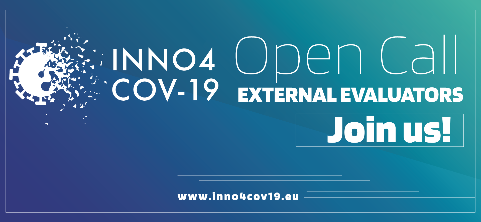 The INNO4COV-19 Open Call for evaluators is now open!