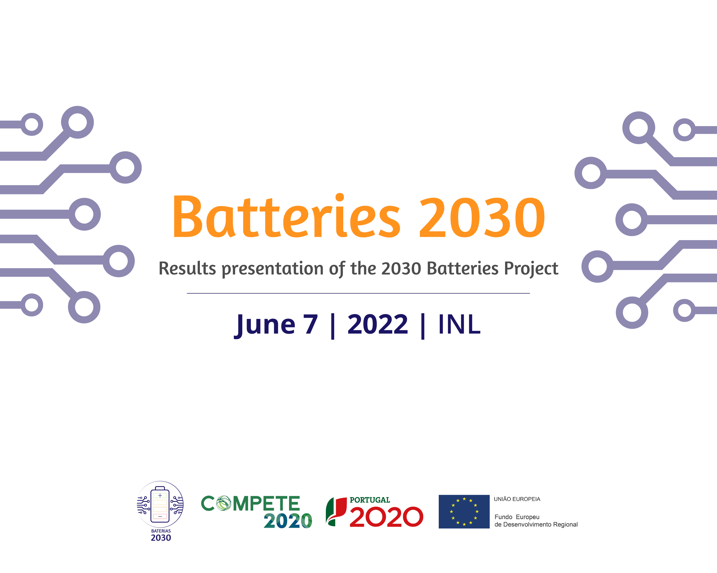 BATERIAS 2030 Project:  outcome and results presented next week at INL