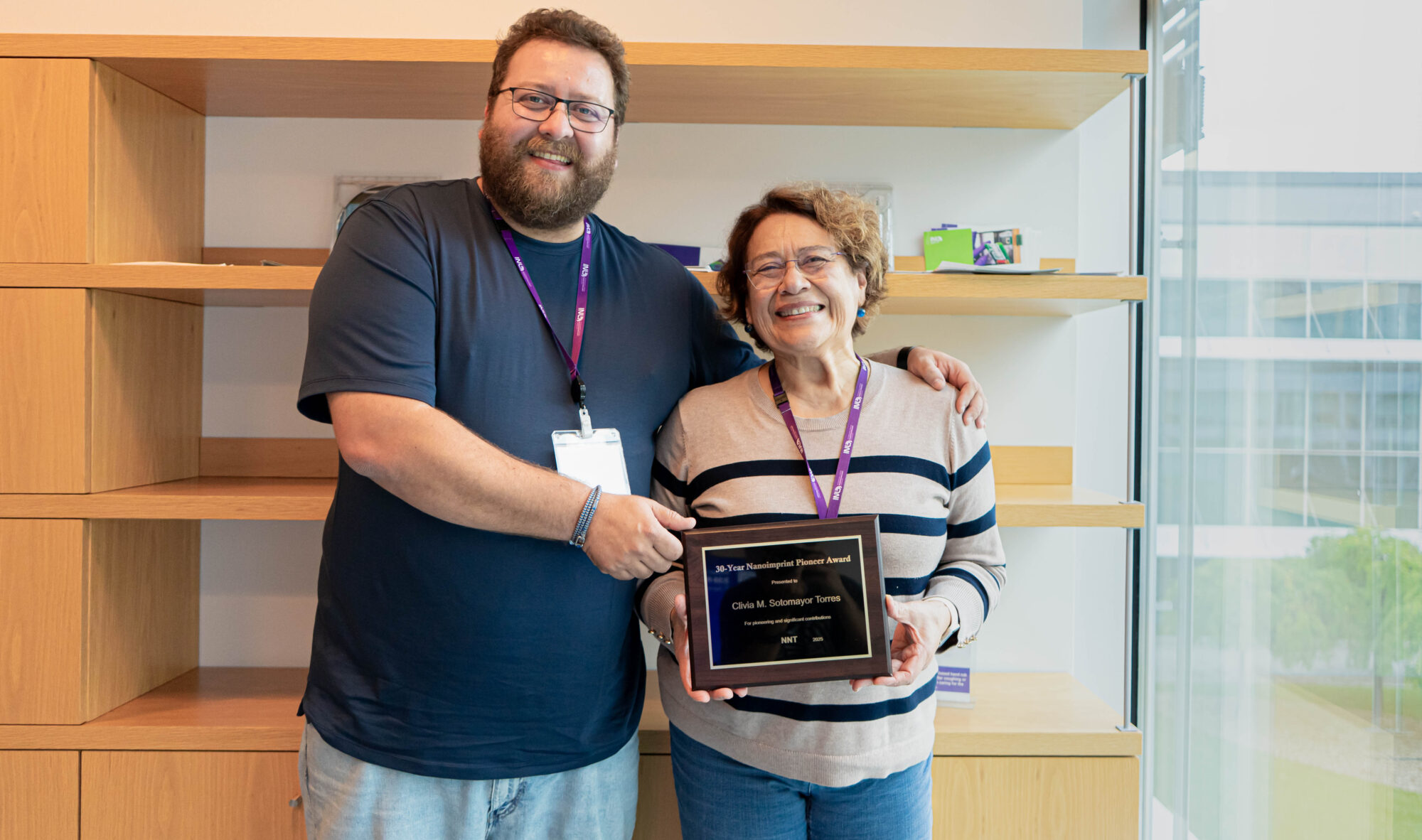 “30-year Nanoimprint Pioneer Award” presented to Prof. Clivia Sotomayor Torres